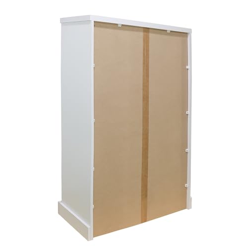 Image of Shoe Rack Wooden - 3-Door Engineered Wooden Shoe Cabinet, 6-Tier Shoe Storage Cabinet with Doors Adjustable Shelves, Wooden Shoes Rack Organizer (White, 3 Door)