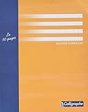 Cubierta: tarjeta offset Calligraphe 5412C - Un cahier essai (gamme 7000 de Clairefontaine) 48 pages 17x22 56g grands carreaux, couverture carte offset, couleur aléatoire