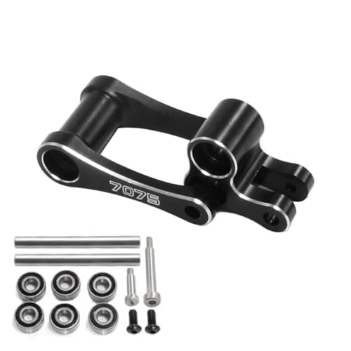 For LOSI Promoto MX 1/4 電動バイク用 7075アルミ製リアサスペンションコネクティングロッド モデル264001 RCアップグレードスペア(Black)