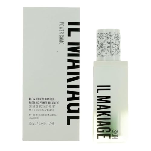 Il Makiage Power Camo Redness Defense - Age & Redness Control Soothing Primer: Green Tinted Makeup Primer that evens out skin tone and preps for makeup enhancing your natural beauty