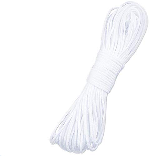 Elastic String for Sewing,1/8 Inch White Elastic Cord/22 Yards Round Elastic String/Elastic Rope Heavy Stretch Stretch Strap for Sewing Crafts DIY