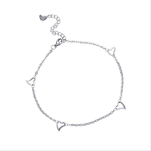 FSYX Cup Bead Chain Beach Anklet Stainless Steel Cross Foot Bracelet Female Simple Slim Adjustable Wire Anklet Jewelry  S