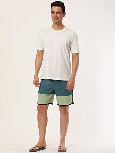 Lars Amadeus Men's Striped Beach Shorts Color Block Swimming Drawstring Board Surfing Shorts4