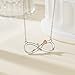 BlingGem Necklace for Women 925 Sterling Silver Infinity Rose Dainty Pendant 18K White Gold-Plated Rose Flower Romantic Love Anniversary Birthday Gifts for Women Wife