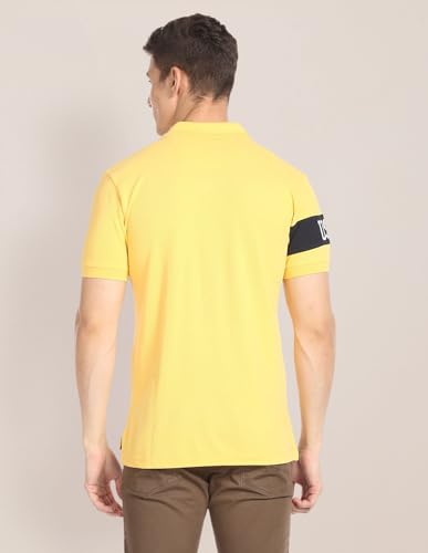 Image of U.S. Polo ASSN. Solid Slim Fit Polo T Shirts for Men - 100% Cotton, Half Sleeves Mens Tshirt