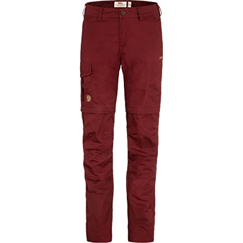 Fjällräven Damen Karla Pro Zip-Off Hose, Bordeaux Red, 42