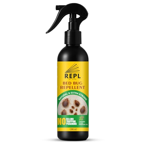 Image of Repl Bed Bug Repellent 250ml for Home | Made of Natural Essential Oils for Long-Lasting Protection | Khatmal Spray for Mattress | Not Bed Bug Killer Insect Repellent | Pack of 1