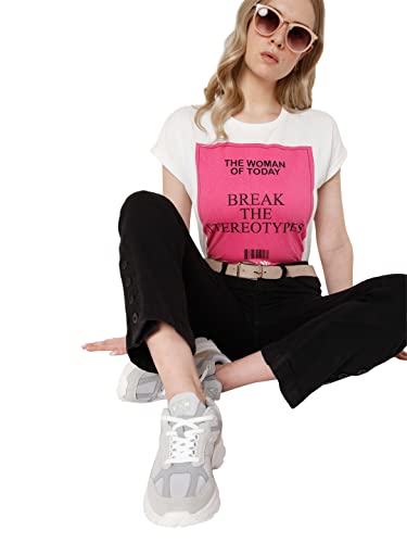 Image of VERO MODA Women's Cotton Regular Fit T-Shirt