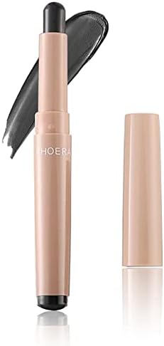 Go Ho Matte Black Eyeshadow Stick,Eyeshadow Pencil Crayon Brightener Stick, Waterproof Cream Eyeshadow Pen Smooth Easy To Color,102# Carbon