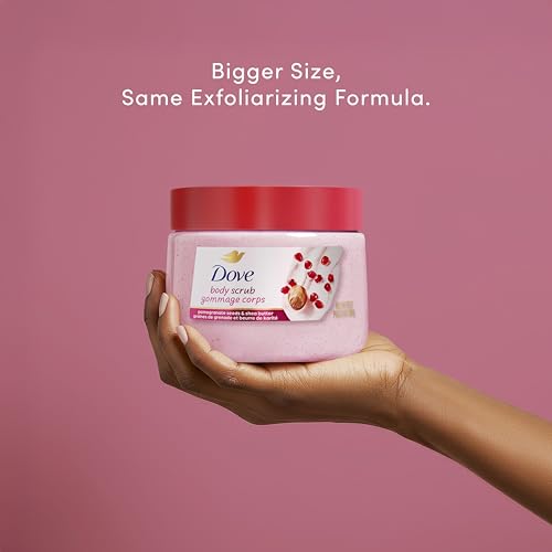 Image of Dove Pomegranate & Shea Butter Body Scrub Exfoliates and Deeply Nourishes for Smooth, Radiant Skin 15 oz