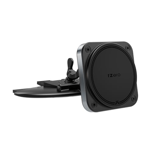 1Zero for Magsafe CD Phone Holder for Car [20 N55 Ultra Strong Magnets] Magnetic CD Player Phone Mount, Stable CD Slot Phone Mount for iPhone 17 16 15 14 13 12 Mini Pro Pro Max Plus & Magsafe Case