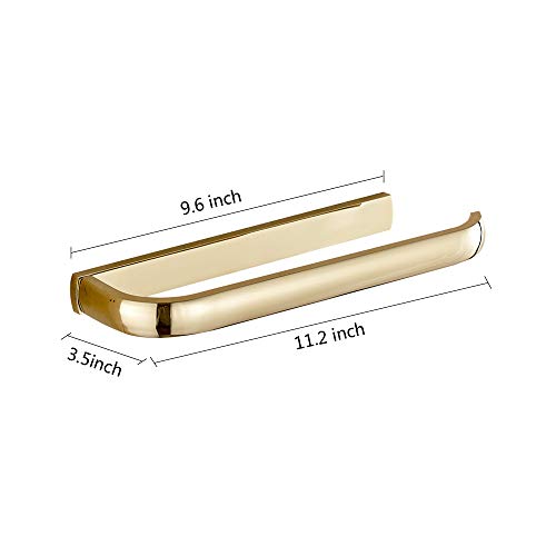 Leyden Gold Towel Ring Bathroom Polished Brass Hand Towel Holder Rack Wall Mounted Golden Bathroom Accessories Half Open Towel Rail - Thumbnail 2