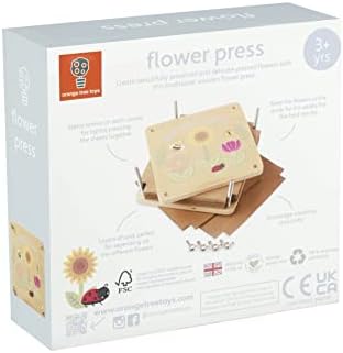 Wooden Flower Press for Children, Nature Gifts for Kids  Flower Pressing Kit, Dried Pressed Flowers, Toddler Crafts  Educational Craft Kits for Kids Age 3-8, Kids Gardening Set by Orange Tree Toys