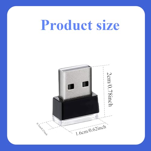 Lámpara LED USB para Interior de Auto 4 piezas Rojo miniatura 2