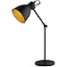 EGLO 203447A Priddy 2 Floor Lamp 1-Light 40 Watts, Black / Gold