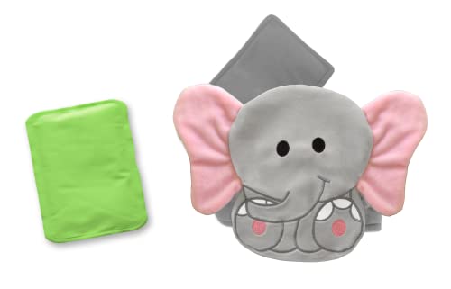 Image of Baby Colic, Gas and Upset Stomach Relief, Baby Heated Tummy Wrap for Newborns - Belly Hugger - Infant Swaddling Belly Belt, Heating Pad with Soothing Warmth for Fussy Infants (Elephant)