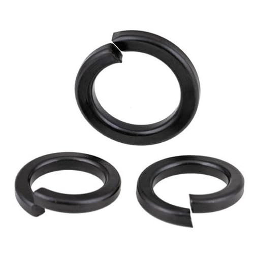 8grade 5PCS M20 M22 M24 M27 M30 Open Elastic Gaskets Washers steel Spring washer Spring pad gasket Black - (Inner Diameter: M24)