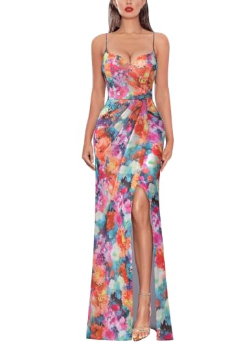 Image of VFSHOW Womens Sexy Spaghetti Strap Formal Prom Evening Gala Long Maxi Dress