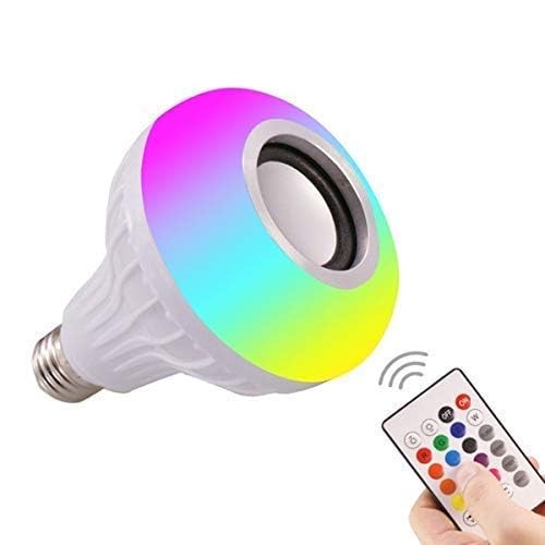 3 in 1 LED Bulb with Bluetooth Speaker Music Light Bulb + Rgb Light Ball Bulb with Remote 12W B22 Holder(Pack of 1)-image-45