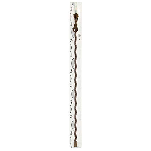 Opti Zip Fastening, 51% polyacrylic, 49% Cotton, # 00009 White, 50 cm, #00009 White