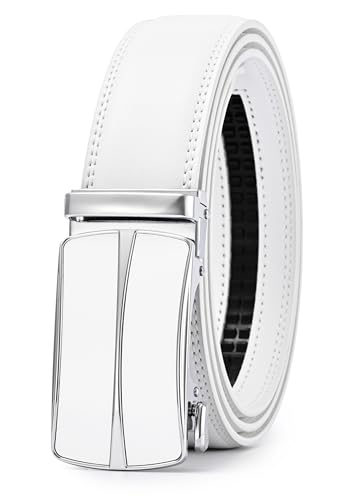 Image of Men's Belt, Ratchet Dress Casual Belt with Adjustable Automatic Buckle Trim to Fit