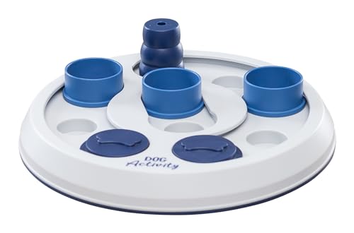 TRIXIE Hundespielzeug Intelligenz Dog Activity Strategiespiel „Flip & Fun“ – Anspruchsvolles Intelligenzspielzeug für Hunde zur Beschäftigung, ø 23cm – 32001