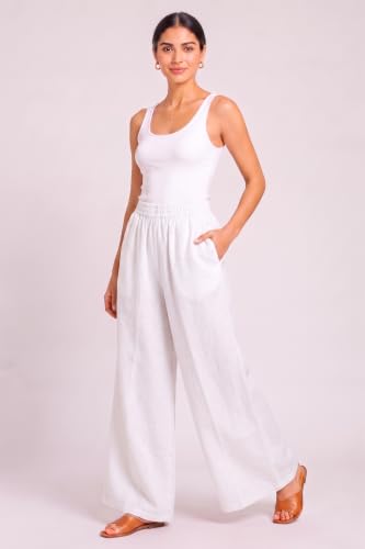 Image of Women Plazzo | Rayon Wide Leg for Women | Elastic Waist Flared Palazo Trousers | Comfortable Casual & Ethnic Wear Palazzo Pants