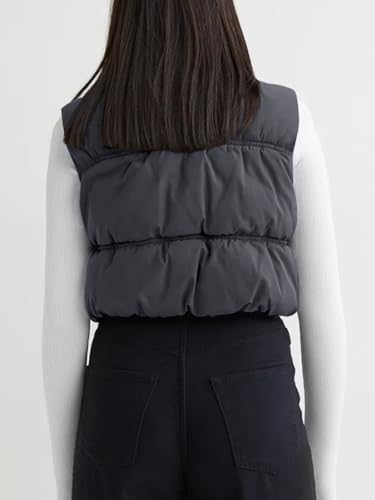 Image of SySea Women's Crop Puffer Vest Winter Zip Up Lightweight Sleeveless Warm Outerwear Padded Coat