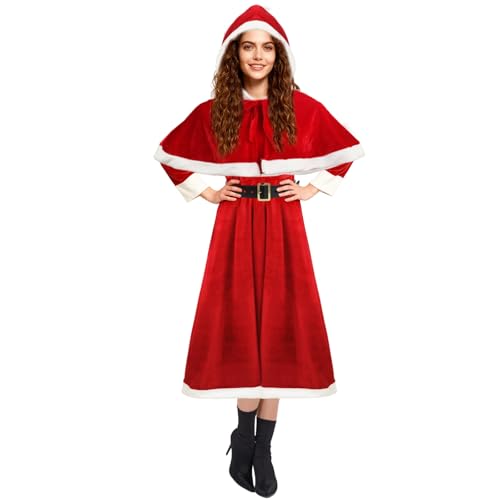 Mecctuck Robe de Noël pour Femme, Costume pere Noel, Deguisement Mere Noel, Costume Sexy de Père Noël pour Femme, Costume de Saint-Nicolas pour Dame,...
