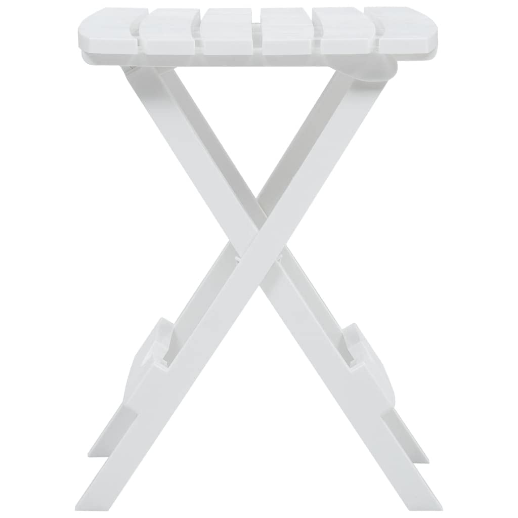 Tavolo da Giardino Pieghevole tavolino da balcone tavolino giardino tavolo terrazzo Adatto per giardino, terrazza 45,5x38,5x50cm Bianco