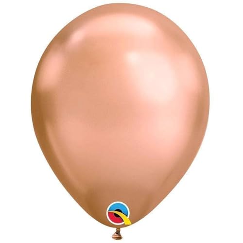 Qualatex 11" Chrome-Rose Gold Latex Balloons