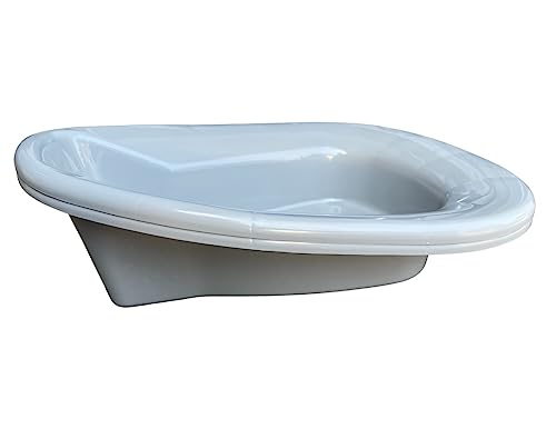 Heavy Duty Plastic Stackable Bedpan, Grey (2 Pack)