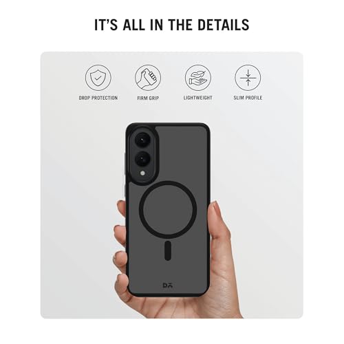 Image of DailyObjects Polycarbonate Nimbus 2.0 Magnetic Protective Cover Compatible with Samsung Galaxy S25 Edge |Body Protection | Scratch Resistant|Precise Cutouts & Modern Design|Wireless Charging - Black