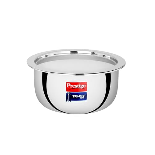 Image of Prestige 16cm /1.4L Tri-Ply Stainless Steel Tope with Lid|Gas and Induction Compatible| Even Heat Distribution|Strong and Durable| 5 Years Warranty