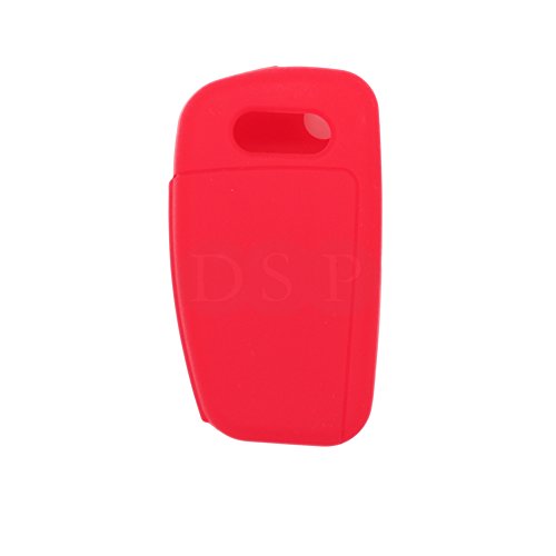 BROVACS Silicone Cover Protector Case Holder Skin Jacket Compatible with AUDI 3 Button Flip Remote Key Fob CV9820 Red - Image 3