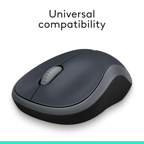 Image of Logitech M185 Wireless Mouse, 2.4GHz with USB Mini Receiver, 12-Month Battery Life, 1000 DPI Optical Tracking, Ambidextrous PC /Mac /Laptop - Swift Grey (Pack of 4)