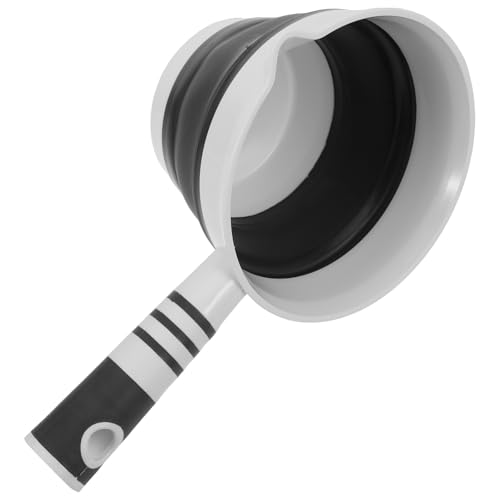 GALPADA 1 Pieza Cucharada de agua plegable cucharón de sopa pequeño cucharón de agua plegable cazo taza de agua cucharón de agua de cocina cajón plegable colgando agua el plastico Gris