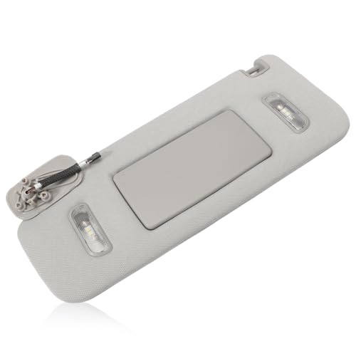 FanPaYY Left Driver Side Sun Visor with LED Lights Compatible with 2015-2019 Escalade Silverado/Suburban/Tahoe Sierra/Yukon Sunvisor (Gray) 23459655 23459654 by FanPaYY - Used condition - US$47.99