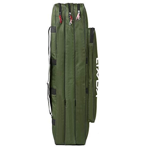 image for LIXADA Fishing Rod Case 3 Layers Oxford Fishing Rod Bag Portable Foldi