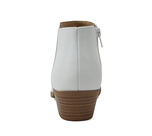 Image of Soda Women's Mug Round Toe Faux Suede Stacked Heel Western Ankle Bootie