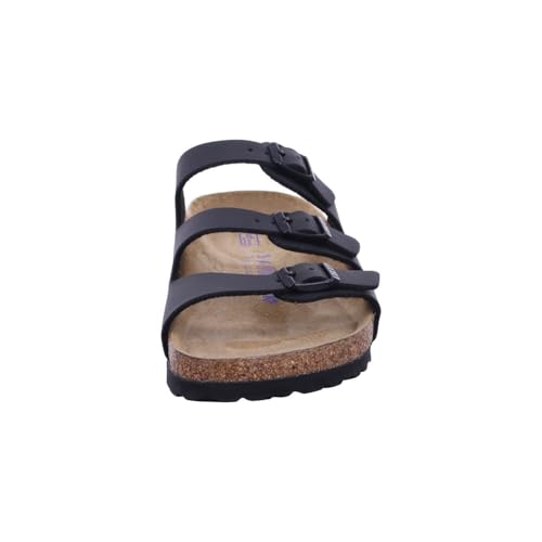 Image of Birkenstock Women's Florida Soft Footbed Birko-Flor Black Sandals - 41 M EU / 10-10.5 B(M) US