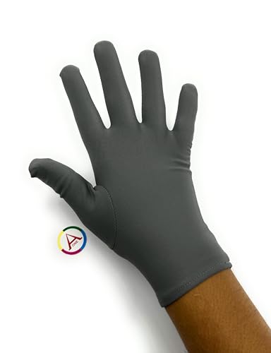 Image of Aone Premium Microfiber Lint Free Grey Hand Gloves 1 Pair Anti-Smear /Anti-Fingerprint for Quality Check /Scratch-free Handling for Jewellery /Diamond /Gemstone, Watch Boutique, Sun & Dust Protection