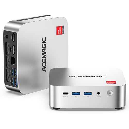 ACEMAGIC K1 Mini PC AMD Ryzen R2544 8GB DDR4 256GB SSD Mini Computers (Turbo 3.7GHz), Win 11 Pro Radeon 4K Triple Display Desktop Computers 3.2USB-C Max 28W, VESA GbE/WiFi/BT Education/Business Office