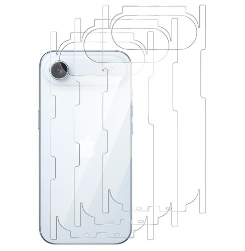 GIOPUEY 3 Pièces Arrière Protection Compatible avec iPhone Air 2025/17 Air, TPU Souple, Fin, Haute Transparence, Bordure de Protection - Transparent