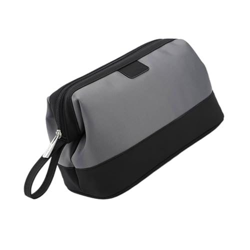 Trousse de toilette de voyage grise pour homme sac étanche et compact