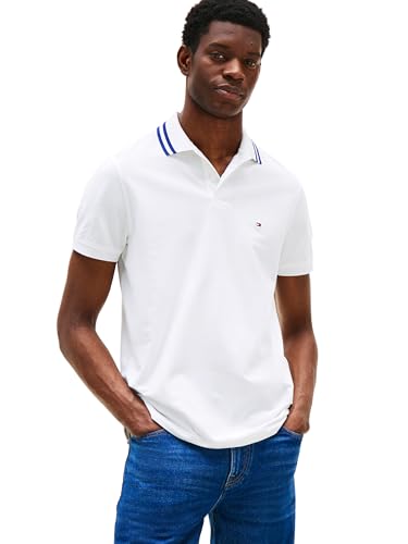 Tommy Hilfiger Mens Short Sleeve Casual Dri Fit Polo Shirts in Regular Fit with Moisture Wicking and Stretch