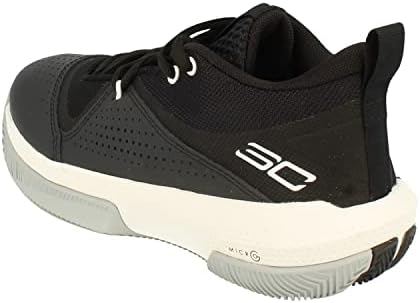 Under Armour Grade School Steph Curry 3ZER0 IV Basketball Shoe, Black (001)/Black, 6 US Unisex Big Kid | Image 1