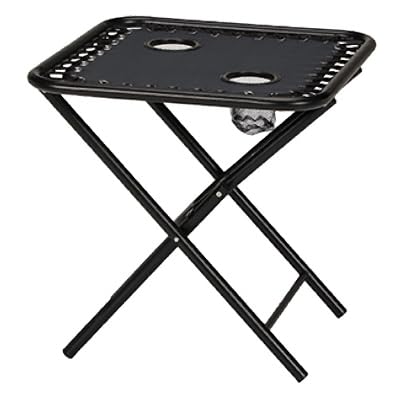 Four Seasons Courtyard RXTV-1921-FT-N Sunny Isles Folding Side Table for Zero Gravity Chair, 2 Cup Holders, Quantity 1