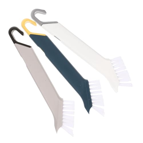 minkissy 3pcs Kitchen Sink Brush Multi-Functional Handle Cleaning Brush Tweezers for Grooves for Kitchen Bathroom and Home Use Ergonomic Design for Easy Cleaning