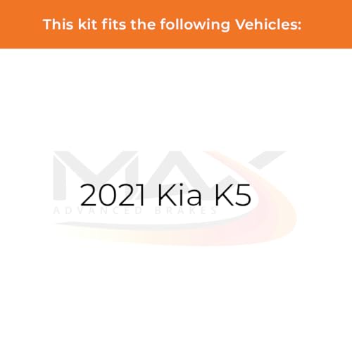 Image of Max Advanced Brakes Rear Brake Kit For 2021 Kia K5 Replacement Premium OE Disc Brake Rotors and Ceramic Brake Pads